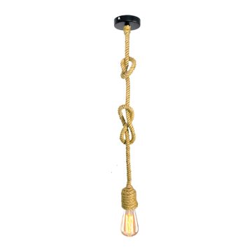 Ravi: zwarte touw hanglamp 
