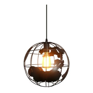 Lume: wereldbol hanglamp (zwart)