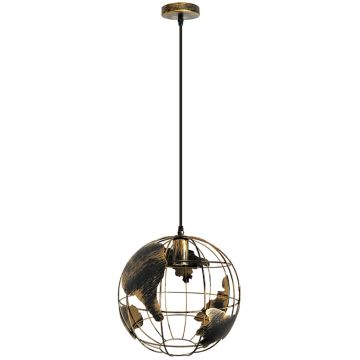Lume: wereldbol hanglamp (goud)