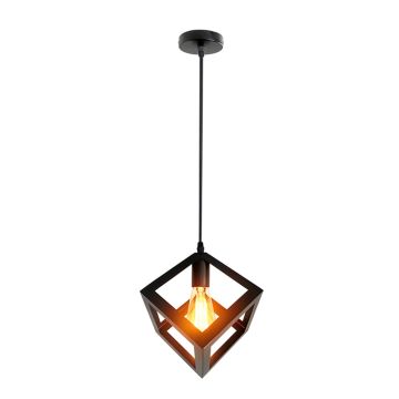 Comet: hanglamp zwart kubus (1-lichts)