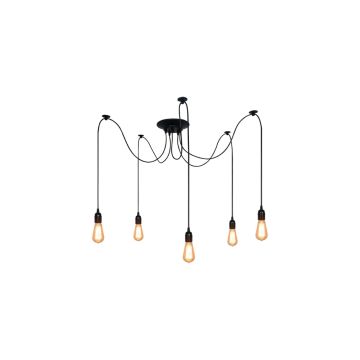Gloed: hanglamp zwart (5-lichts)