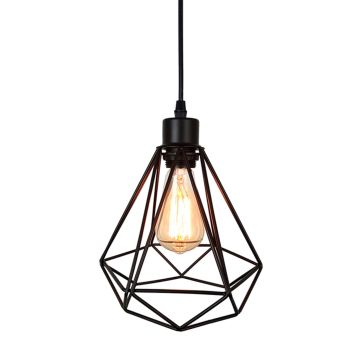 Atria: zwarte hanglamp met open kap