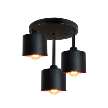 Ariel: hanglamp zwart (3-lichts)
