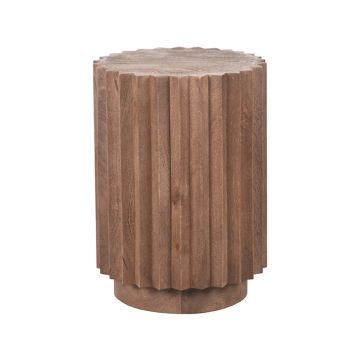 Bijzettafel Novan: espresso mangohout 35 cm