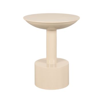 Rif: bijzettafel beige metaal (40 cm)