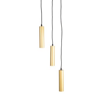 Ferroli: hanglamp antiek goud metaal (3-lichts)