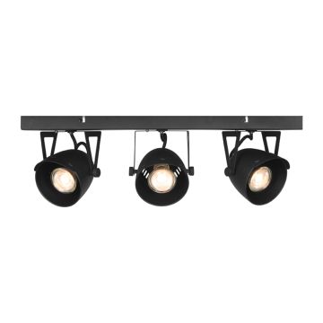 Cap: spot led zwart metaal 3-Lichts)