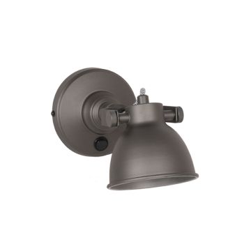 Bow: wandlamp burned steel metaal 