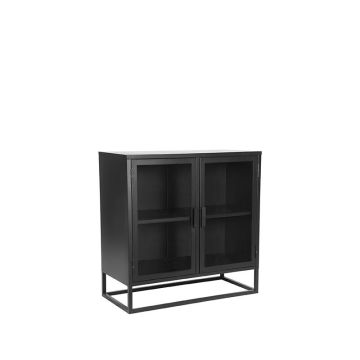 Level: vitrinekast zwart metaal (85 cm)