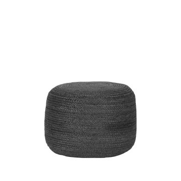 Jutéa: antraciet jute poef