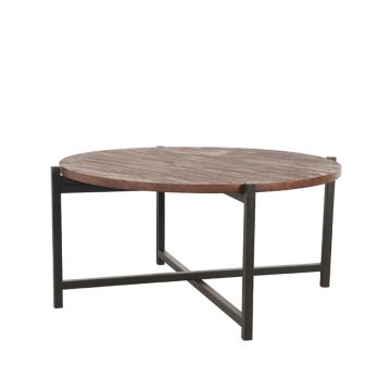 Dox: salontafel espresso mangohout zwart (70 cm)