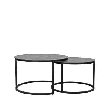 Grand: salontafel antiek ash metaal 75 cm