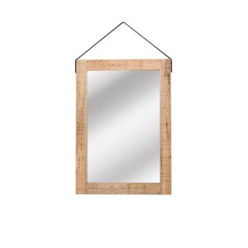 Spiegel met leren ophangband 60x85 cm