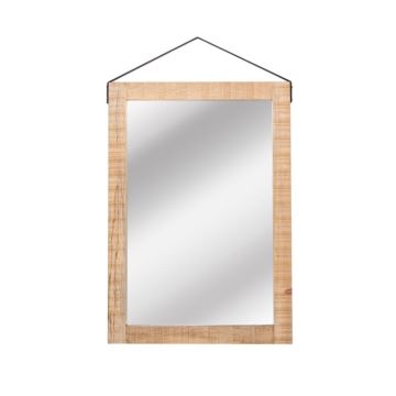 Spiegel met leren ophangband 70x100 cm