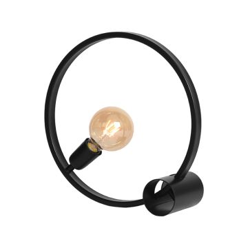 Ring: tafellamp zwart metaal
