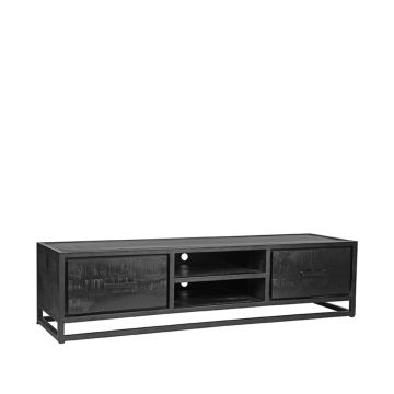 Chili: Tv-meubel zwart mangohout 160 cm