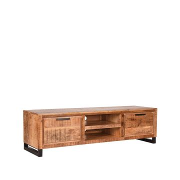 Glasgow:  TV-meubel rough mangohout 160 cm