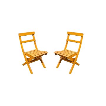 Solhavn: houten set van twee tuinstoelen