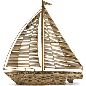 Rivièra Maison: boot sculptuur naturel rotan groot 