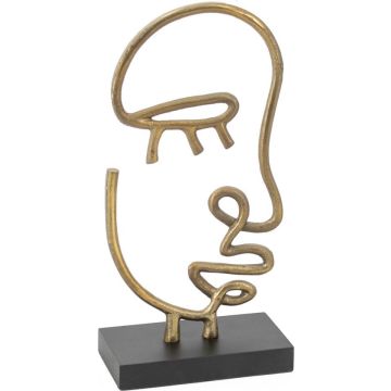 Face: gezicht gouden lijn