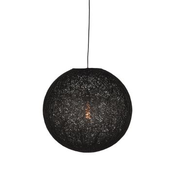 Twist: hanglamp zwart vlas M