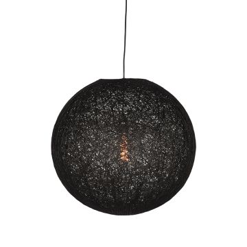 Twist: hanglamp zwart vlas L