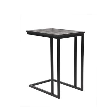 Move: laptop/ bijzettafel zwart mangohout