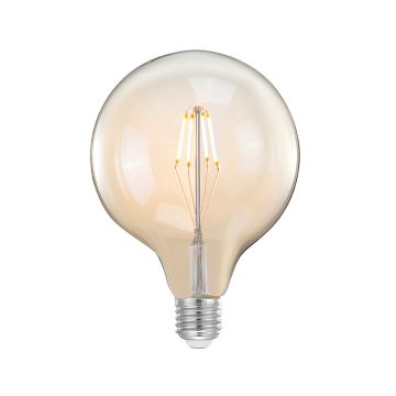 Poire: glazen bol kooldraadlamp XL