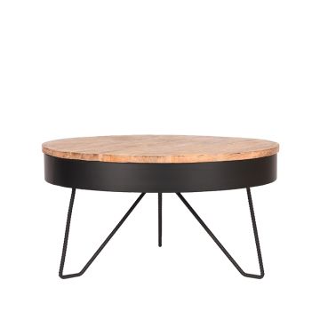 Saran:  handgemaakte salontafel zwart mangohout (80 cm)