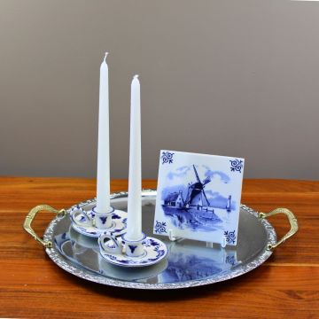 Tafel decoratie set Molen: blauw, witte pracht