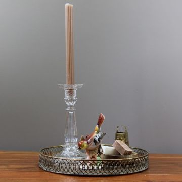 Tafel decoratie set Vogel: sierlijke vintage geur- en decoratieset met vogelbeeldje