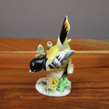 Baltimore Oriole: vintage porseleinen vogelbeeldje van Norleans Japan