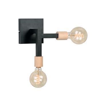 Loco: wandlamp zwart metaal