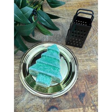 Dennengeur &ndash; vintage geurblokjes / amberblokjes set met goudkleurig schaaltje, zwarte rasp &ndash; luxe cadeauset