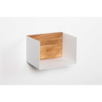 Oakfield Timon: wandplank massief eikenhout 30 cm wit