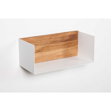 Oakfield Timon: wandplank massief eikenhout 50 cm wit