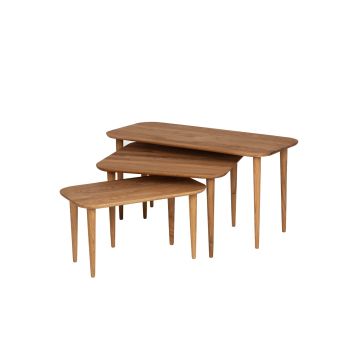 Oakfield Trio: salontafel set massief eiken