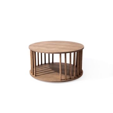 Oakfield Spijl: salontafel massief donker eikenhout 80 cm