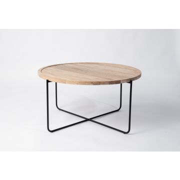 Oakfield Albert: salontafel massief eiken witgelakt 80 cm 